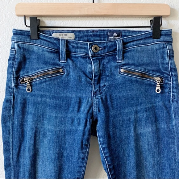 AG Adriano Goldschmied The Zip Skinny Zipper Jeans Blue 27 - Picture 2 of 11